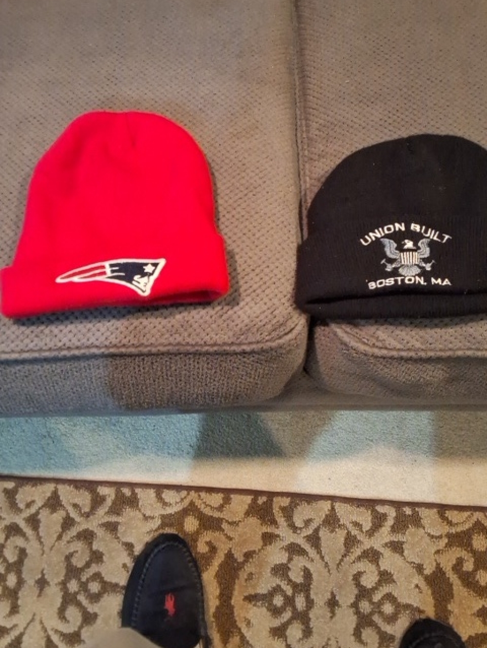 New England Patriots Red Beanie - Embroidered Logo